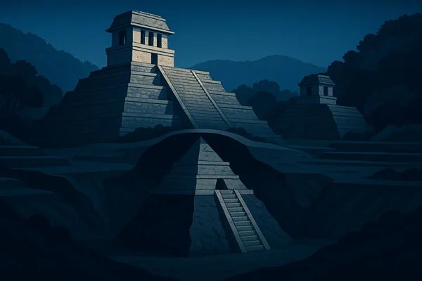 pirámide oculta bajo Palenque