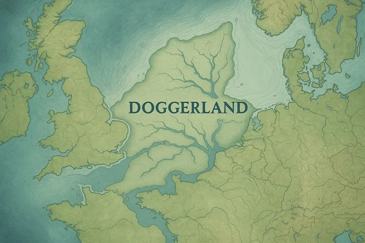 Mapa digital de Doggerland, territorio sumergido que unía Britania con Europa y albergó una civilización perdida.