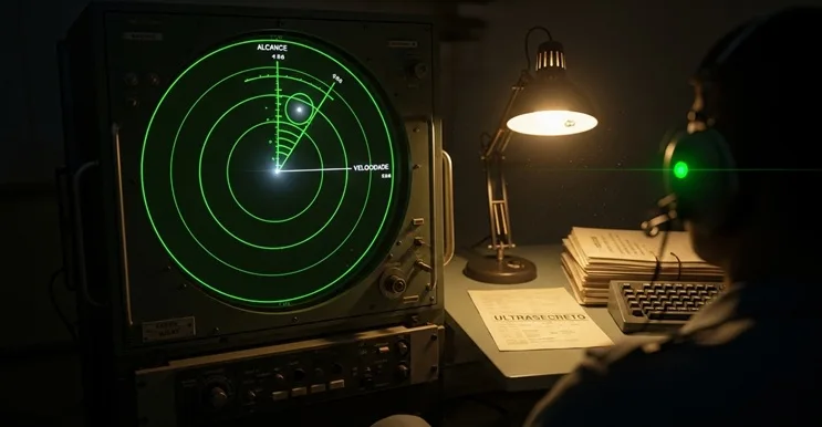 pantalla radar militar 1977 mostrando eco intermitente del ovni colares 1977 durante la Operação Prato